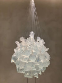 Close-up of crystal chandelier