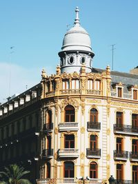 Low angle view of buildings against sky