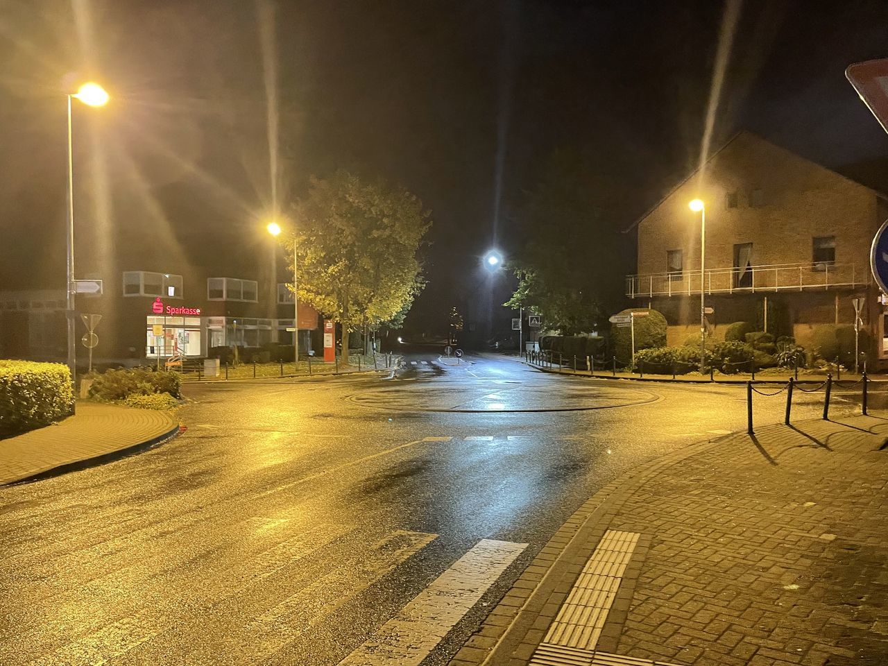 CITY STREET AT NIGHT