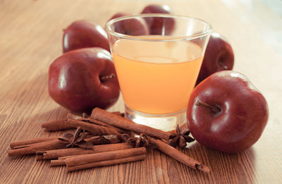 Close-up of apple on table