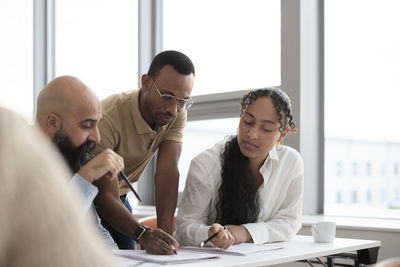 Teacher and adult students in class