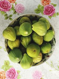 High angle view of flowering plant on table