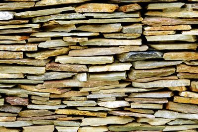 Full frame shot of stack of stones