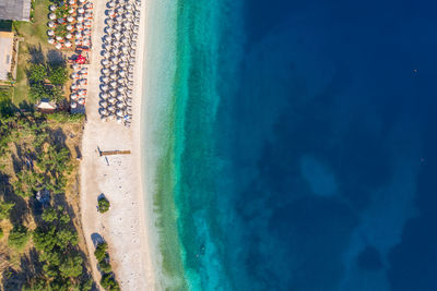 High angle view of beach