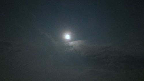 Low angle view of moon in sky