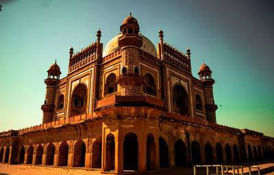 Low angle view of historic building against sky