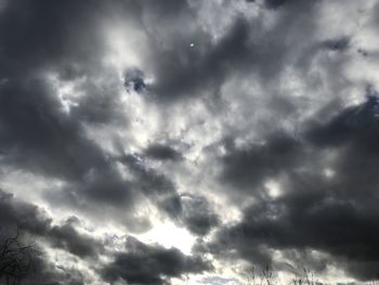 Low angle view of storm clouds in sky