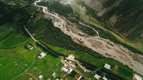 High angle view of landscape