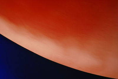 Low angle view of orange sky