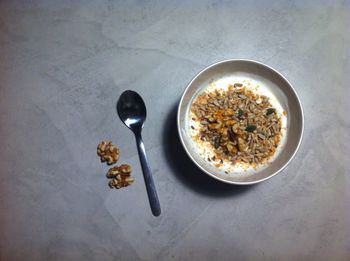 Directly above shot of food in bowl