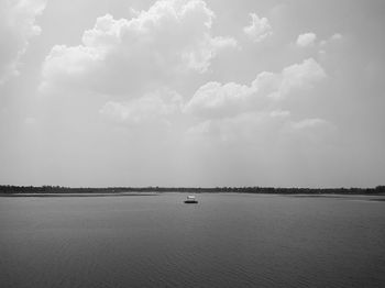 Scenic view of river against sky