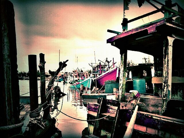 Boat at a fish harbour