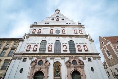 Low angle view of building against sky