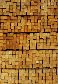 Full frame shot of stacked wood