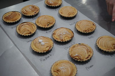 Close-up of cupcakes on table