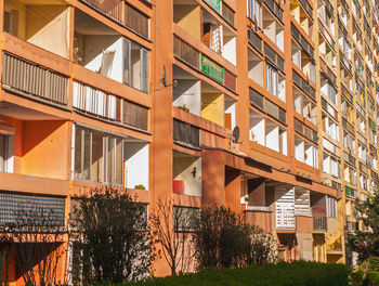 Low angle view of apartment building