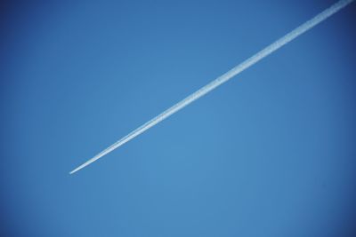 Low angle view of vapor trail in sky