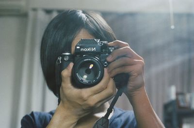 Woman photographing