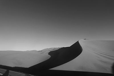 Scenic view of mountain against clear sky