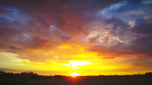 Sunset over landscape