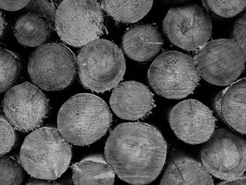 Full frame shot of firewood