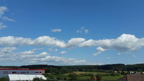 Scenic view of townscape against sky