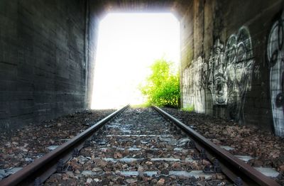 Railroad track on railroad track