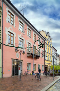 Street in freising historic center, germany