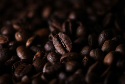 Full frame shot of roasted coffee beans