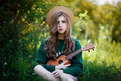 Young woman looking away