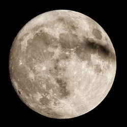 Close-up of moon against black background