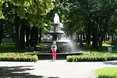 Girl standing in park