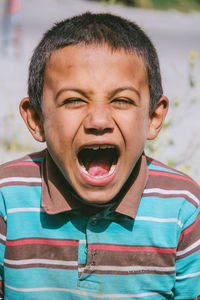 Close-up portrait of boy