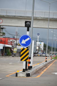 Road sign on city street