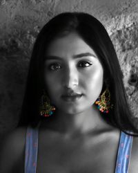 Close-up portrait of young woman