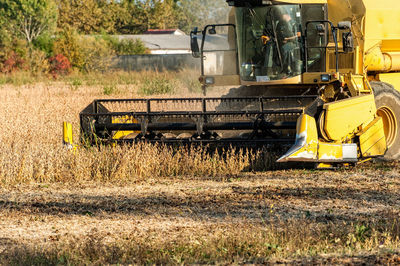 Tractor on field