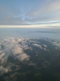 Aerial view of sea against sky