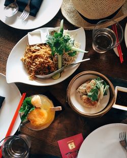 Close-up of food served in plate