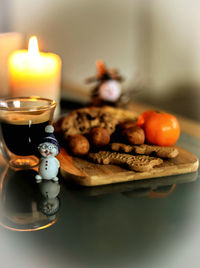 Close-up of drinks on table