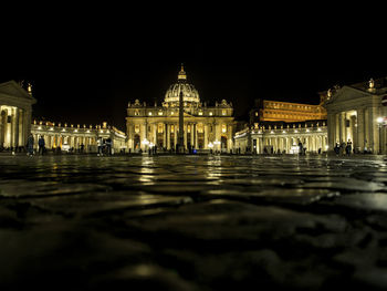 City lit up at night