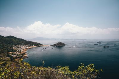 Scenic view of sea against sky