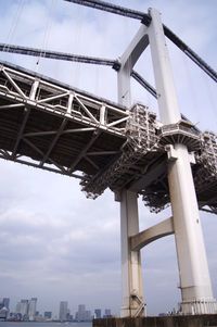 Low angle view of bridge against sky