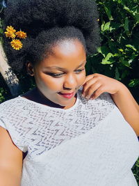 Close-up portrait of girl