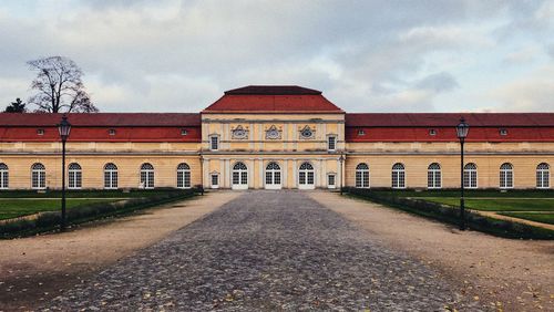 View of historic building against cloudy sky