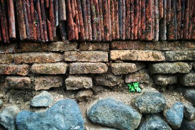 Close-up view of cobblestone