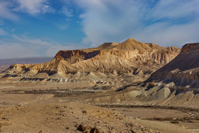 Scenic view of desert against sky