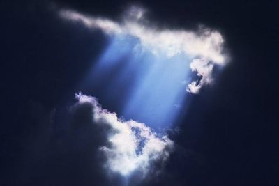 Low angle view of cloudy sky