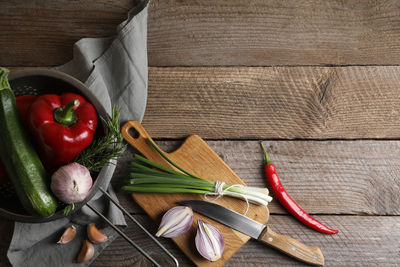 Directly above shot of ingredients on table