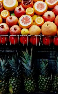 Various fruits for sale at market stall