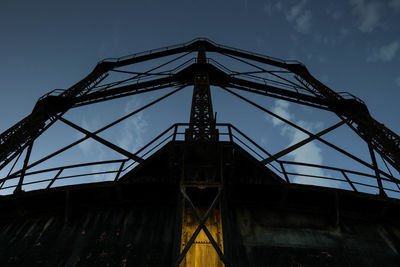 Low angle view of bridge against sky